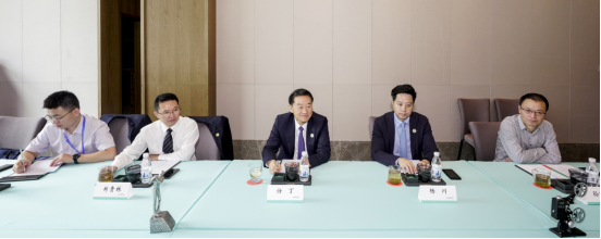 省新利体育集团党委书记、董事长任丁与腾讯“王者荣耀”CTO邓君、腾讯大成网总裁郑亮座谈交流 - 新利体育